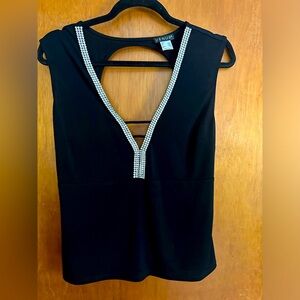 Embellished open back top by Venus